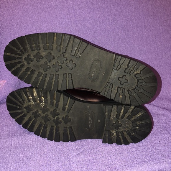 Used The Kooples Burgandy Side Zip Boots Size 9.5 Ladies 8.5 Men’s 41EU - Picture 10 of 15